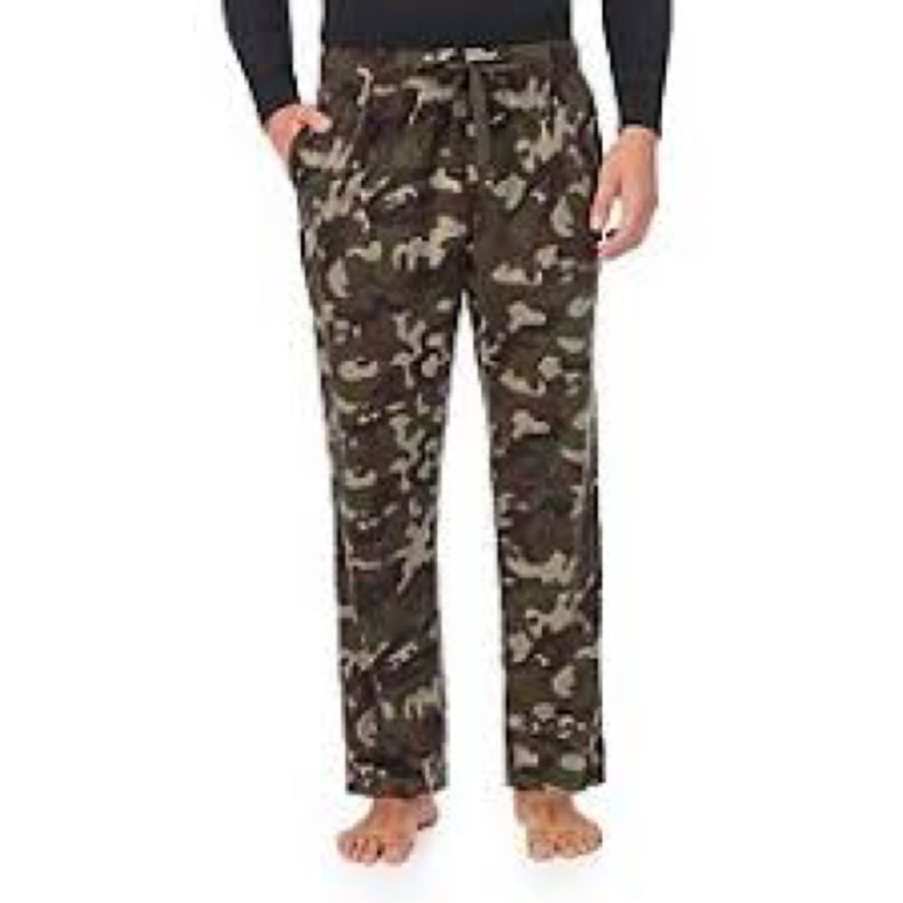 Cuddl Duds Mens XXL Pajama Pants Green Camo Micro Fleeece NEW Lounge Pants